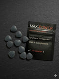 MAX POWER – 10 schwarze Tabletten – koffeinhaltiges Nahrungsergänzungsmittel mit Guarana & Koffein – für Frauen & Männer - Stärker